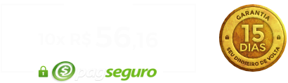 Apenas 10x de R$ 56,16