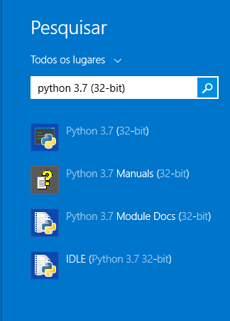 atalho windows python